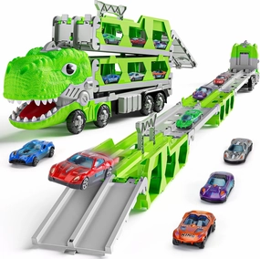 Dinosaur Truck Toys for Kids 3-5: Toy Trucks for 3  Boy Girl,Pull Back Cars for Boys Girls,Track Cars Learning Set,Birthday Gifts for 3 4 5,Toddlers Toy,Christmas Ideas,Car Kits