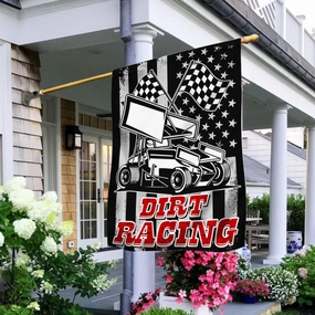 Dirt Racing Sprint Car American Flag MLN1339F