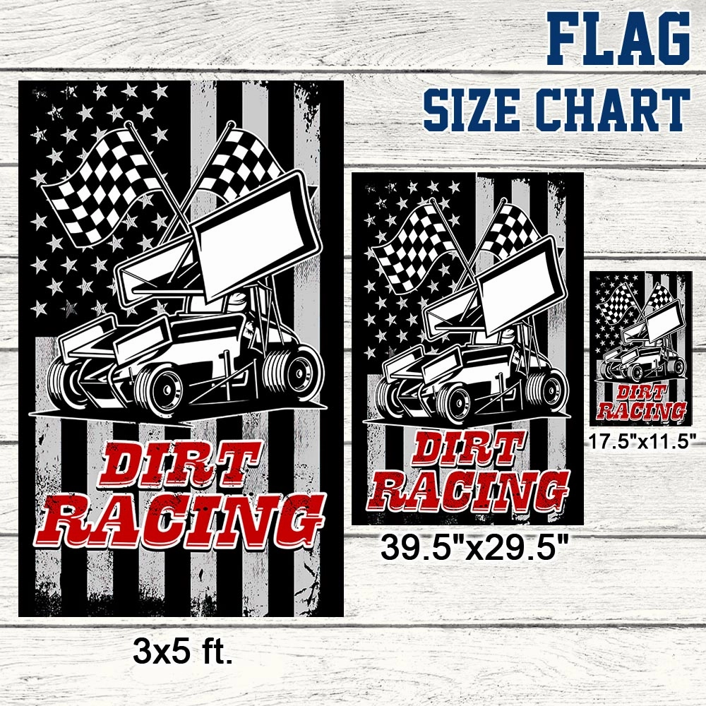 Dirt Racing Sprint Car American Flag MLN1339F
