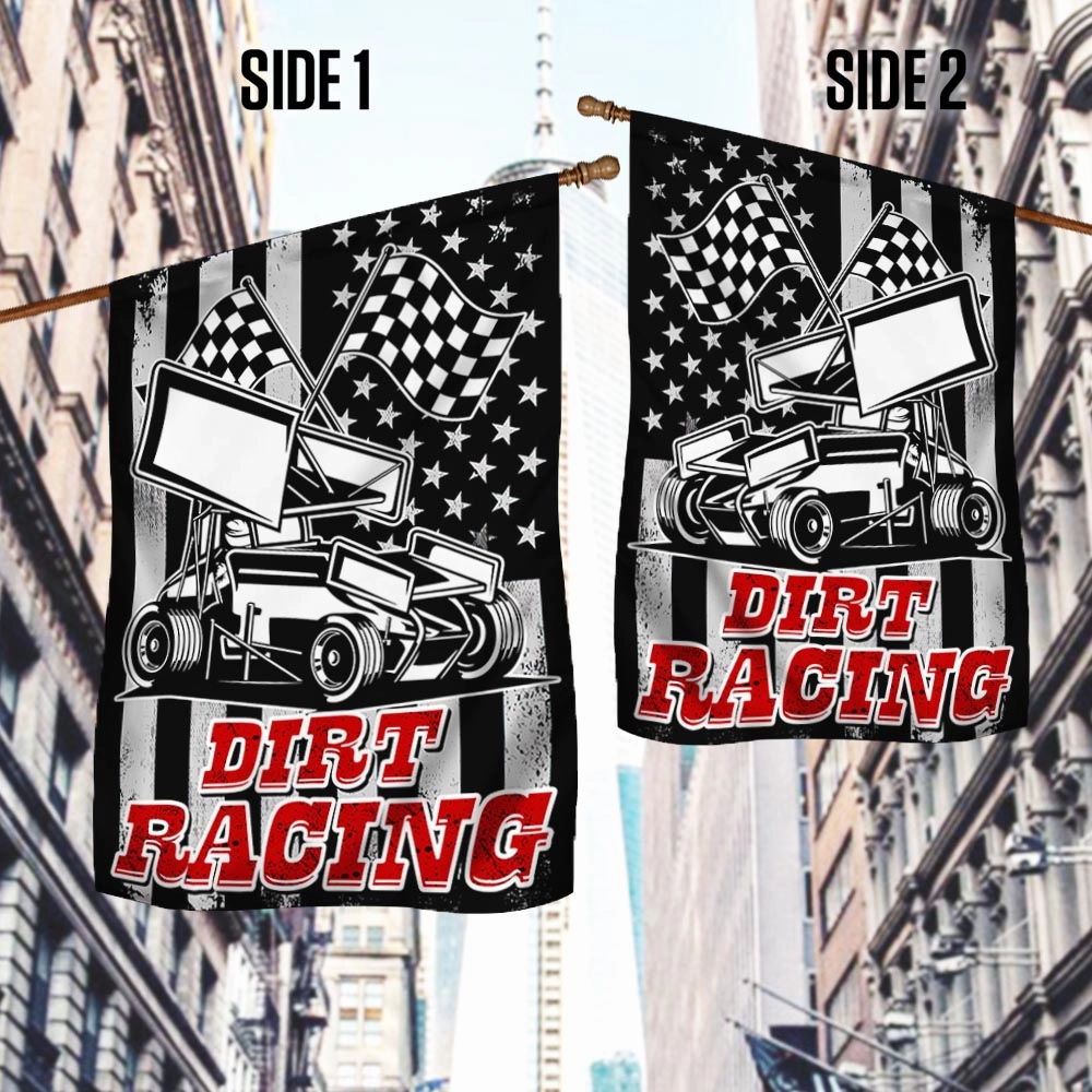 Dirt Racing Sprint Car American Flag MLN1339F
