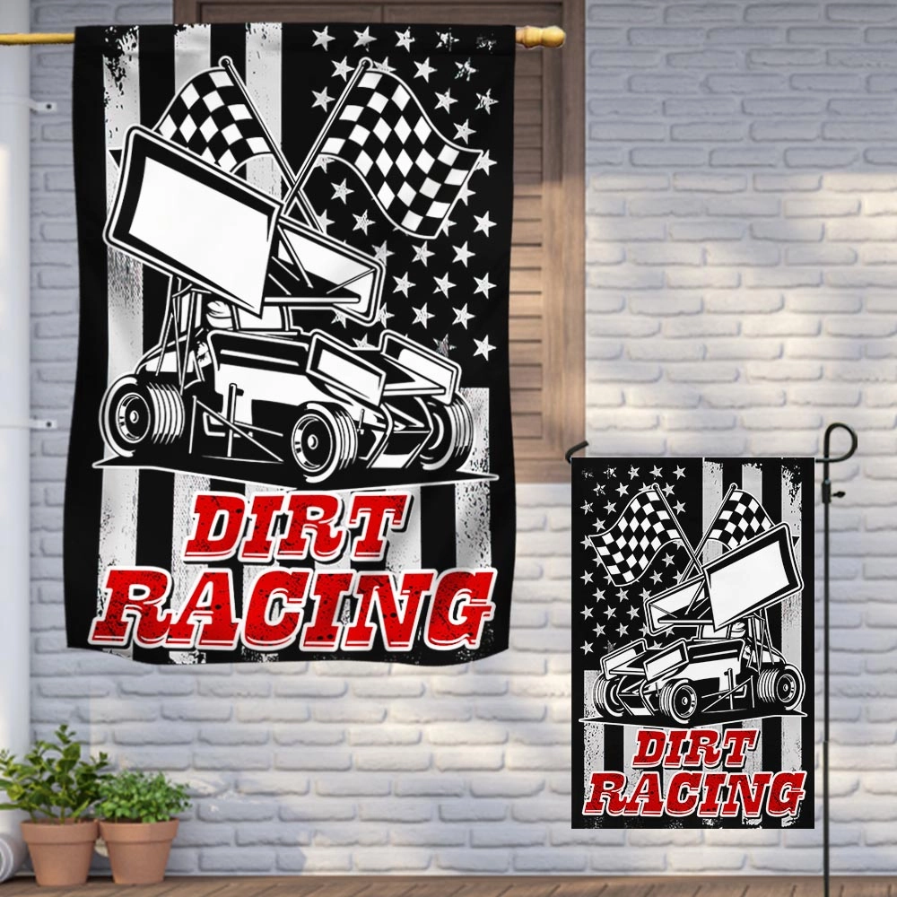 Dirt Racing Sprint Car American Flag MLN1339F