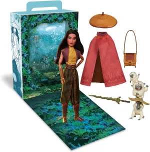 Disney Store Official Raya Princess Story Doll 11 Inches, Includes Coloring Book and Additional Dress, Classic Outfit, Toys for Girls