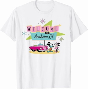 Disney "Welcome to Anaheim, CA" Disneyland Celebration Retro T-Shirt