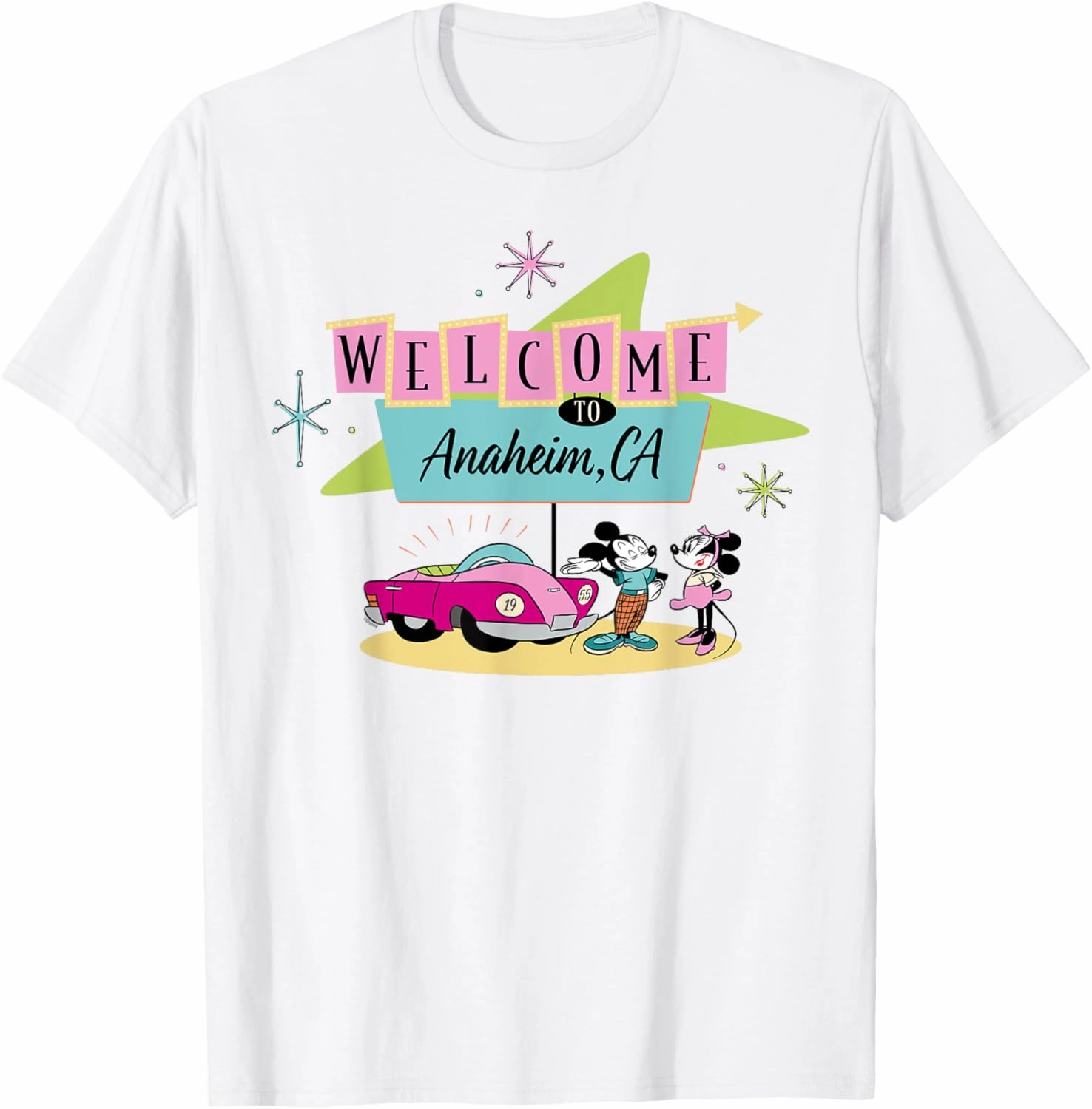 Disney "Welcome to Anaheim, CA" Disneyland Celebration Retro T-Shirt