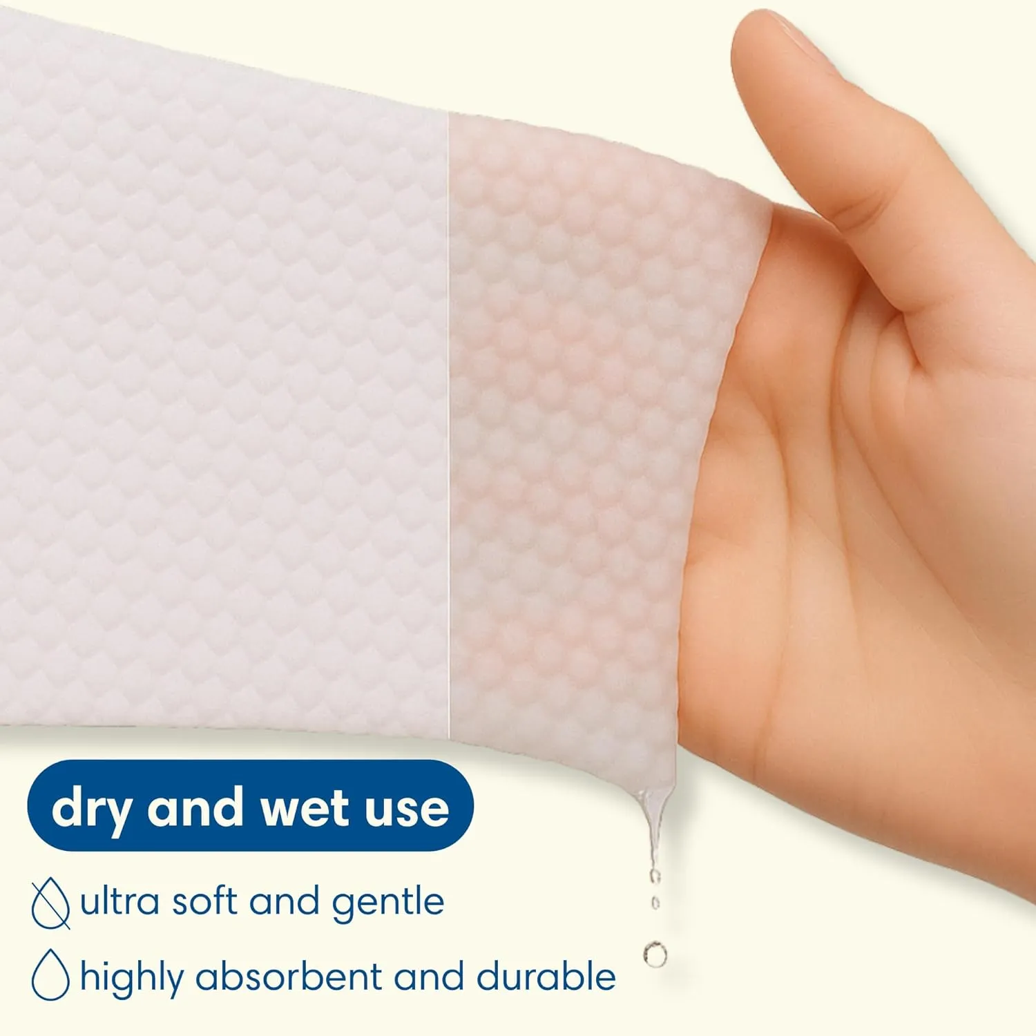 Disposable Face Towels, Makeup Remover Wipes for face, Dry Unscented Makeup Wipes for sensitive skin with free hook for easy hang - 3 pack, 270 count (Multicolor, 270 Count (Pack of 3))