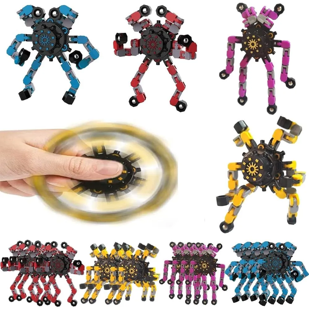 DIY Deformable Robot Fidget Spinner – Spinning Stress Relief Toy for Kids & Adults