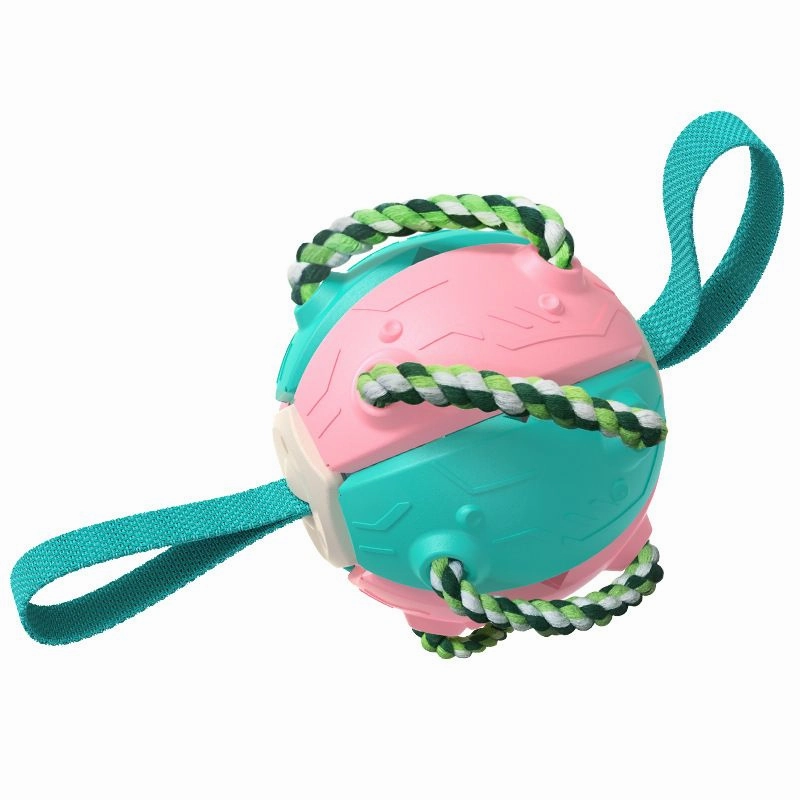 Dog Soccer Ball Interactive Pet Toys Foldable Ball Molar Toy Outdoor Training Ball for Puppy Dog Chew Dog Accessories