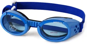 Doggles ILS Large Shiny Blue Frame with Blue Lens Dog Goggles