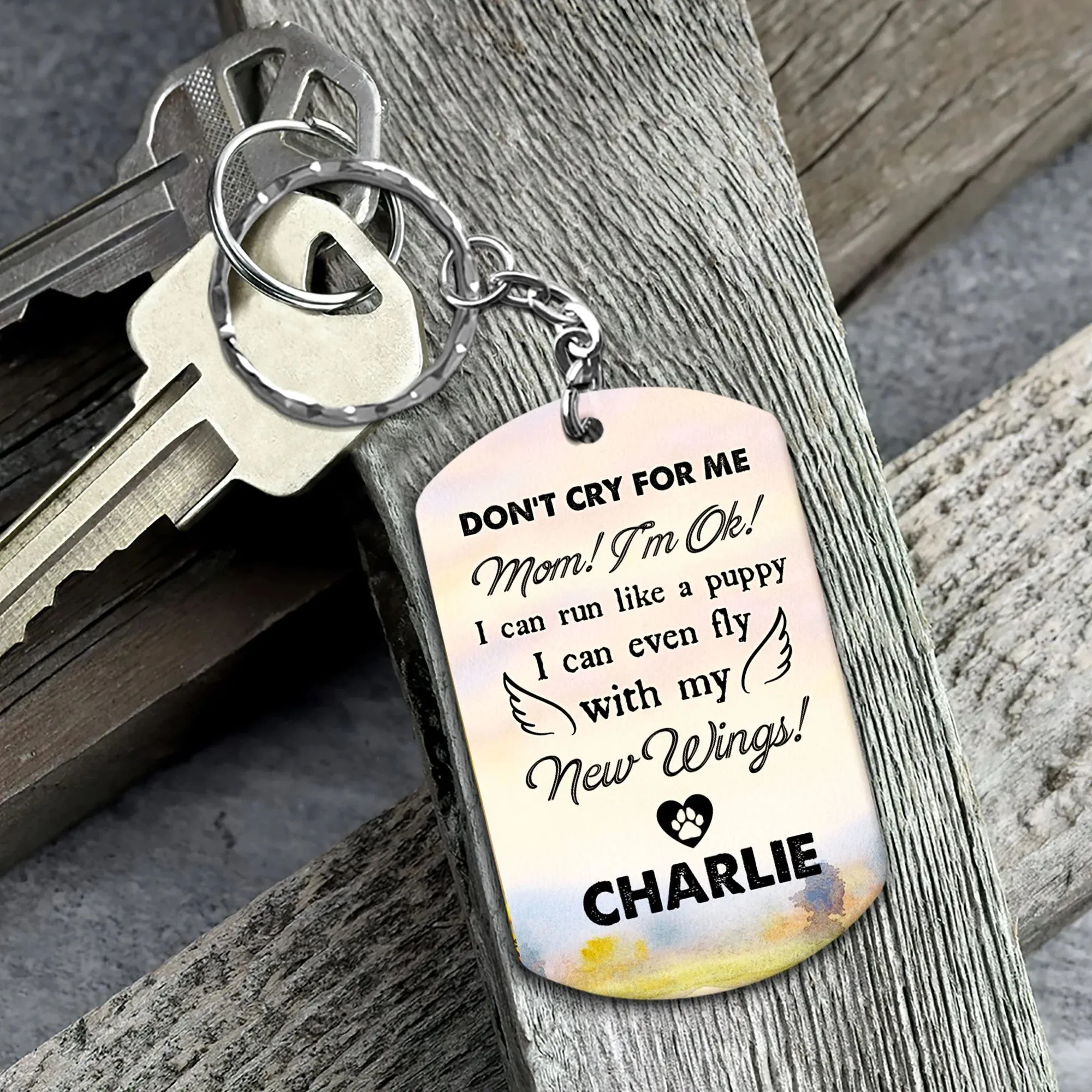 Don't Cry For Me 2 - Personalized Photo Keychain