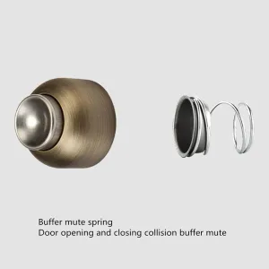 Door Stop,Door Wedge，Stopper Skirting Board Buffer，Brass Thickened Indoor Magnetic Door Stopper, Floor-Mounted and Wall-Mounted Dual-Purpose Door Stop,Copper (Color : Copper) (Color : Copper) (Color