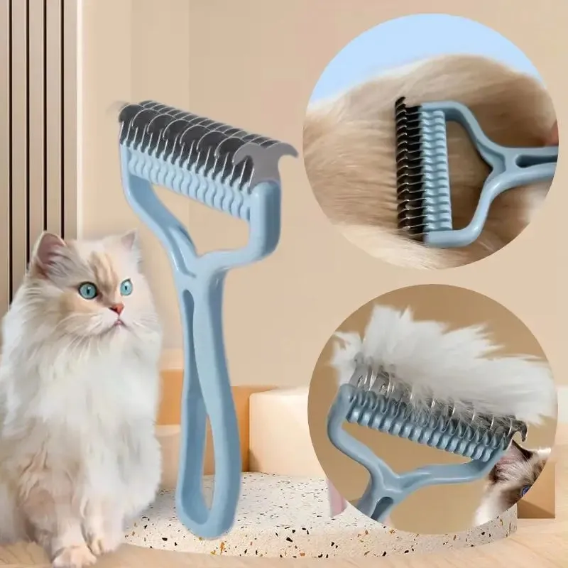 Double-Sided Cat & Dog Grooming Brush for Shedding