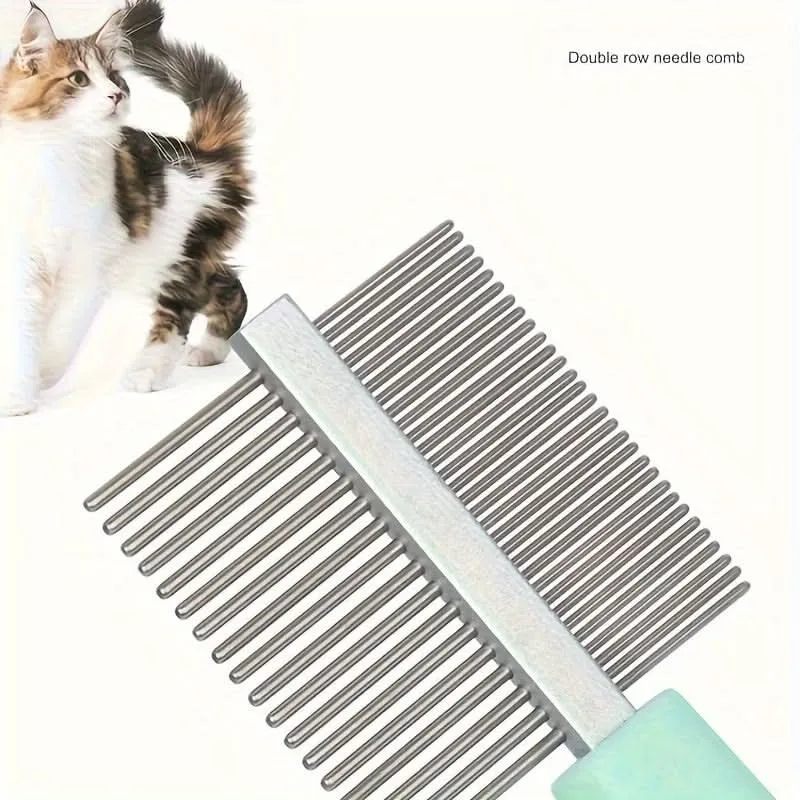 Double-Sided Pet Grooming Comb & Clippers