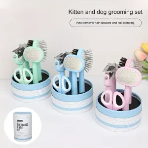 Double-Sided Pet Grooming Comb & Clippers