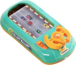 Driving Simulator for Kids, Simulation Steering Car Racing Adventure Toy with Steering Wheel, Steering Wheel Toy with Music and Vehicle Sound Effects, Driving Games for Boys Girls Ages 3＋ (C)