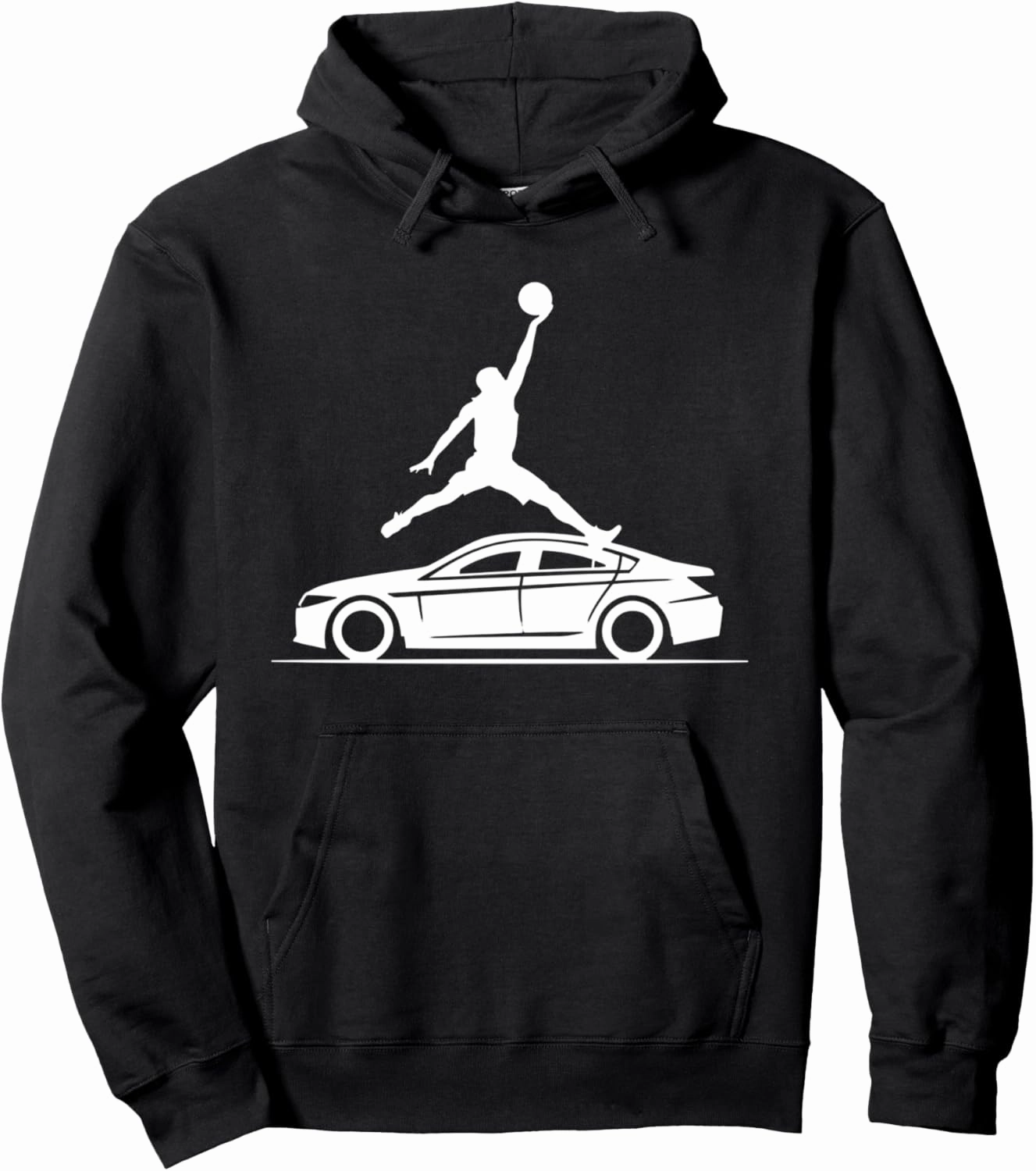 Dunking Over A Car Dunk Champion Pullover Hoodie