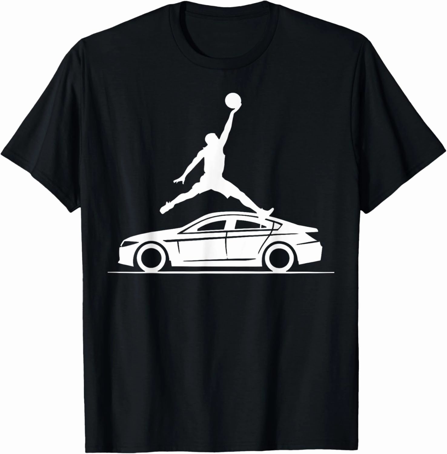 Dunking Over A Car Dunk Champion T-Shirt