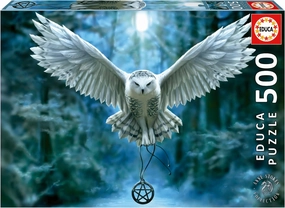 Educa 17959, Magic, 500 Piece Puzzle for Adults and Children from 10 Years, Snow Owl, Fantasy, Multicoloured
