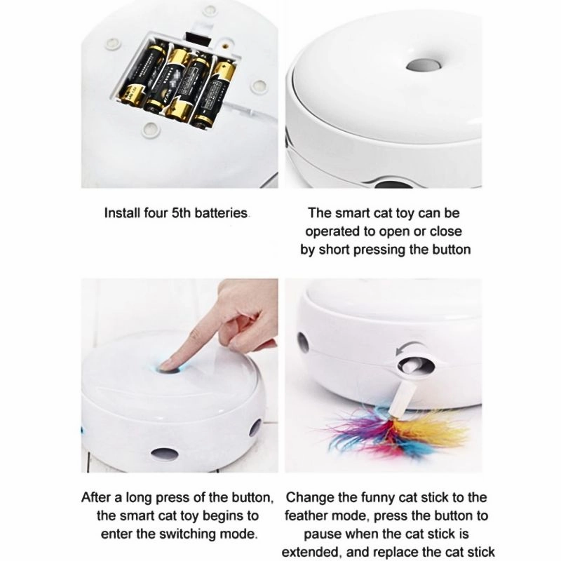 Electric Cat Toy Turntable Interactive Hide And Seek Catching Mouse
