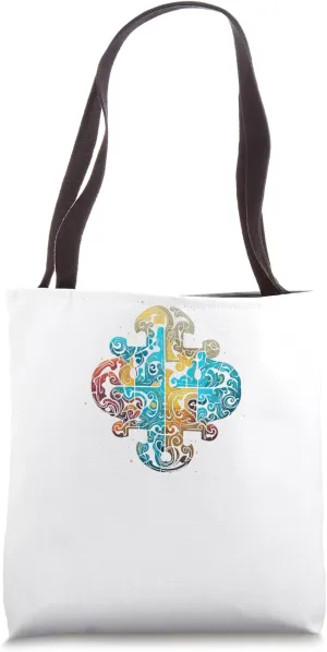Enigmatic Puzzle Piece Tote Bag