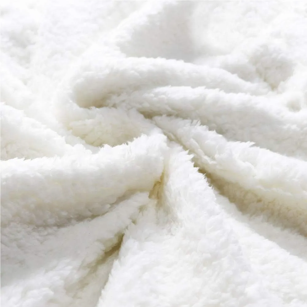 Erosebridal Polar Bear Plush Bed Blanket, Arctic Scenery Sherpa Blanket Throw Size, Natural Iceberg Pattern Throw Blanket for Kids Boys Adult, Cute Animal Fuzzy Blanket for Living Room, Grey White