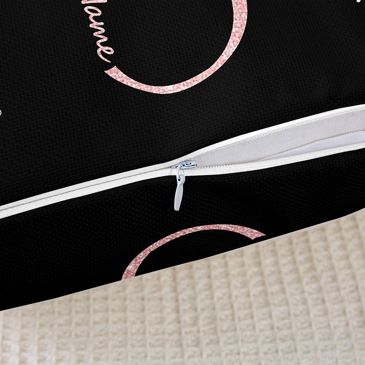 Erosebridal Love Couples Pillow Cover,Custom Names and Date,You & Me Forever Cushion Case for Him Or Her,Valentines,Birthday,Wedding Anniversary Romantic Decorations (22x22 Inch,Pink)
