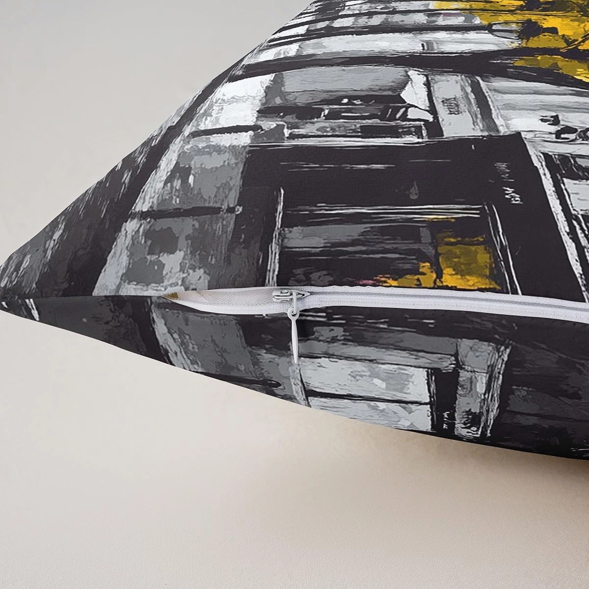 Erosebridal Valentine's Day Throw Pillow Cover 20x20 Inch, Couple Walking Pillow Cover, Romantic Eiffel Tower Cushion Cover, Cityscape Street Decorative Pillow Cover, Tree Botanical Cushion Case