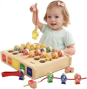 Fagnetic Fishing Game Fishing Toys for Children 1 to 3 Years Old 1 and a Half Year Old Girl Baby Toys 1 to 2 Years Old Puzzle Early Education boy Magnetic Small Fish