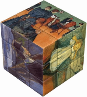 Famous Painting Theme Series Magic Cube, Celebrity Masterpiece Photo Transform Cube, Creative Gift, Toys (Expressionism)