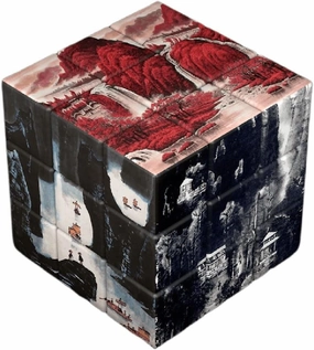 Famous Painting Theme Series Magic Cube, Celebrity Masterpiece Photo Transform Cube, Creative Gift, Toys (Traditional Chinese Landscape)