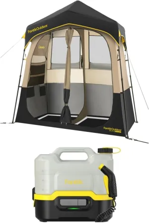 Fanttik NB8 Nano Portable Cordless Electric Sprayer & FanttikOutdoor Zeta A2 Pro Shower Tent