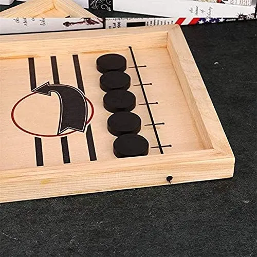 Fast Sling Puck Game Paced,Tinfence Table Desktop Battle,Winner Board Games Toys for Adults Parent-Child Interactive Chess Game (22.7 x 12.5 in)