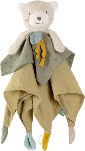 fehnNATUR cuddly bear with dummy attachment for babies and toddlers from 0  months