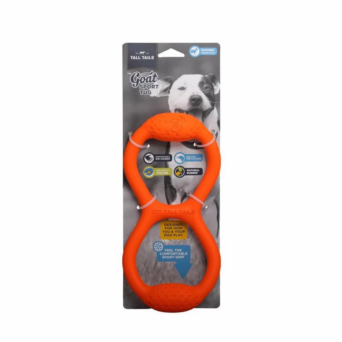 Fetch Dog Toy: Goat Natural Rubber Tug