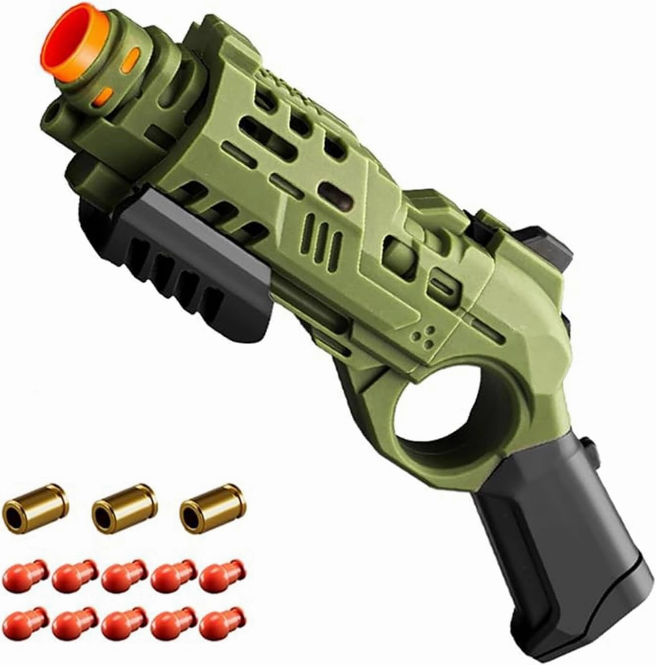 Fidget Toys Adults, Plastic Slider Fidget Clicker,Laucher,Laucher Fidget Toy,EDC Laucher ADHD Tools Executive Desk for Keep Focus & Relief Stress (Army Green)