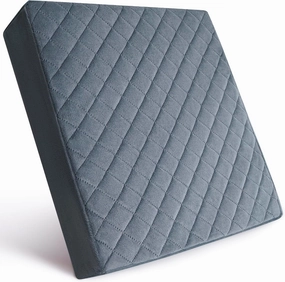 Firm 16"x16"x3" Memory Foam Square Thick Seat Cushion with Washable Velvety Cover and Non-Slip Base for Home, Office, Car Seats - Seat-Rising Cushion - Comfort and Back Pain Relief - Gray