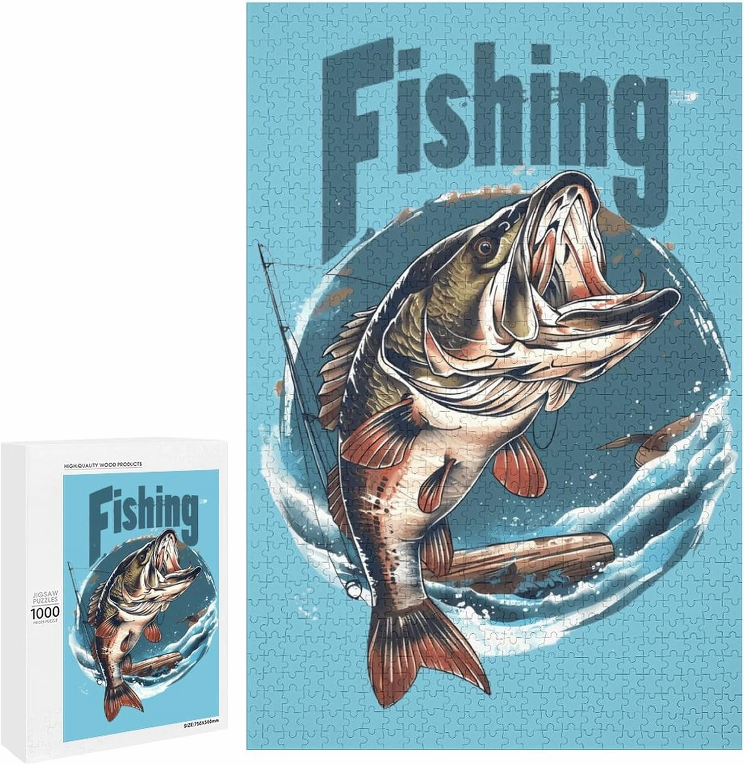 Fishing Funny Puzzles for Adults 300/500/1000 Piece Jigsaw Puzzle Challenging Game Decor