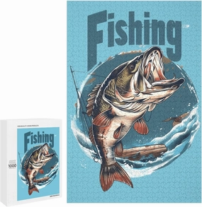 Fishing Funny Puzzles for Adults 300/500/1000 Piece Jigsaw Puzzle Challenging Game Decor