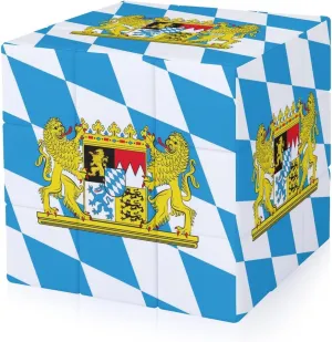 Flag of Free Bavaria Funny 3x3x3 Cube Smooth Lightweight Puzzle for Adult Graphic Printing Travel