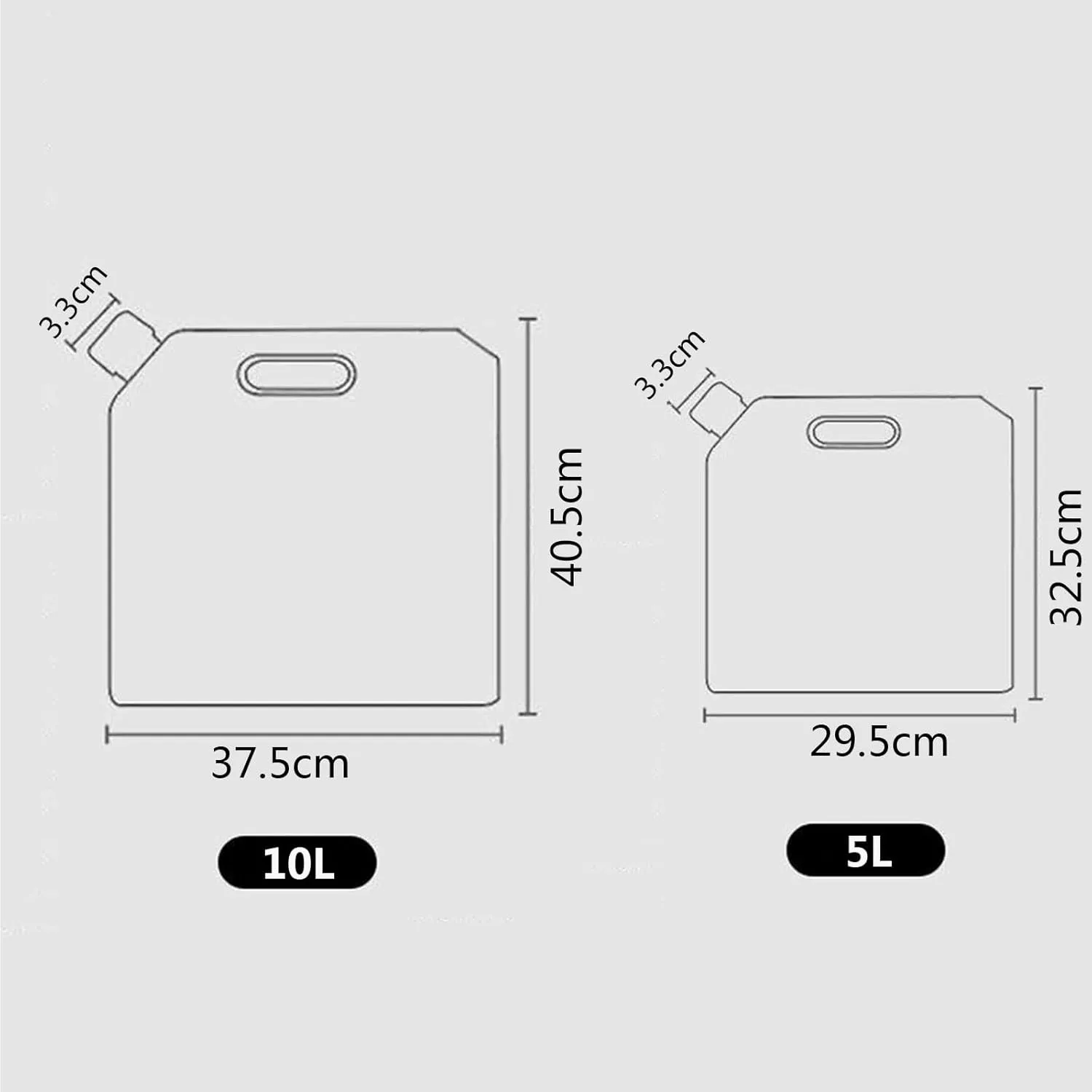 Food Grade Water Bag, Collapsible Plastic Water Container Bag, BPA Free Clear Portable Outdoor Camping Water Storage Bag for Camping Hiking Backpack Emergency(5PCS,5L)