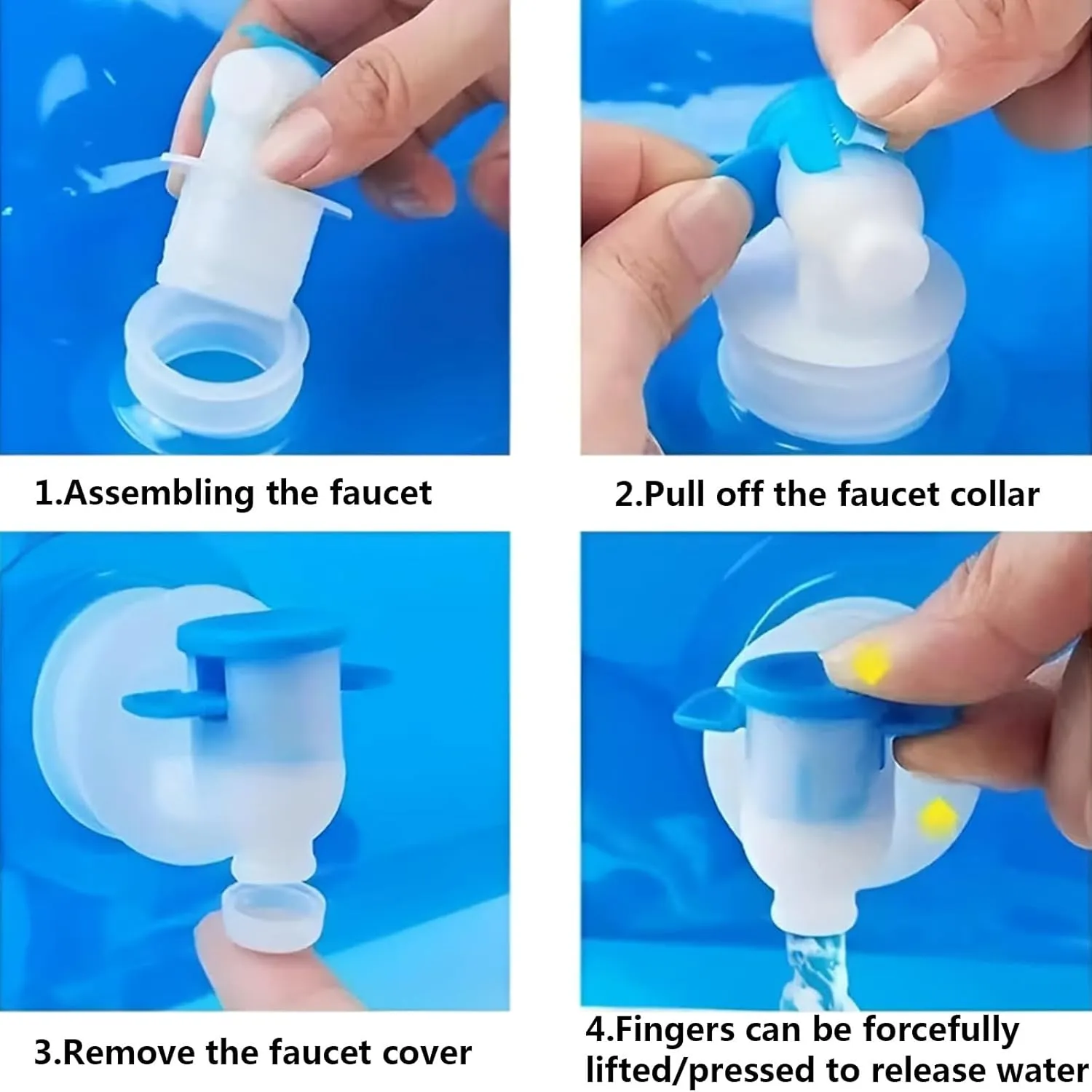 Food Grade Water Bag, Collapsible Plastic Water Container Bag, BPA Free Clear Portable Outdoor Camping Water Storage Bag for Camping Hiking Backpack Emergency(5PCS,5L)