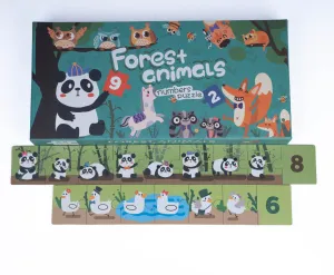 Forest Animal Number Puzzle