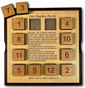 Fort Fearless - Logic Puzzle - Creative Crafthouse Wood Puzzle - Handmade and Challenging