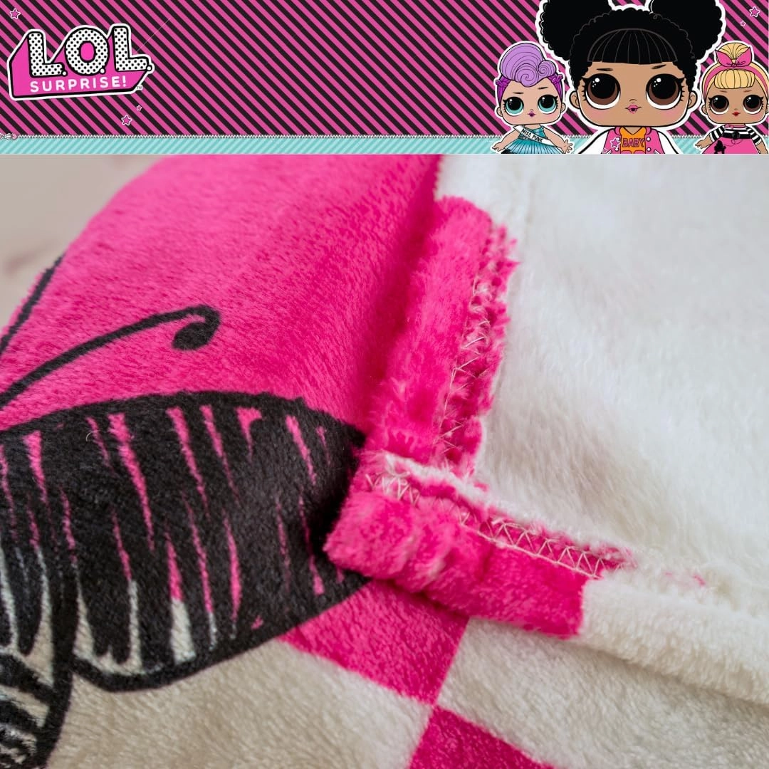 Franco LOL Surprise! Kids Bedding Super Soft Plush Throw Blanket, 46 in x 60 in, (Officially Licensed Product)