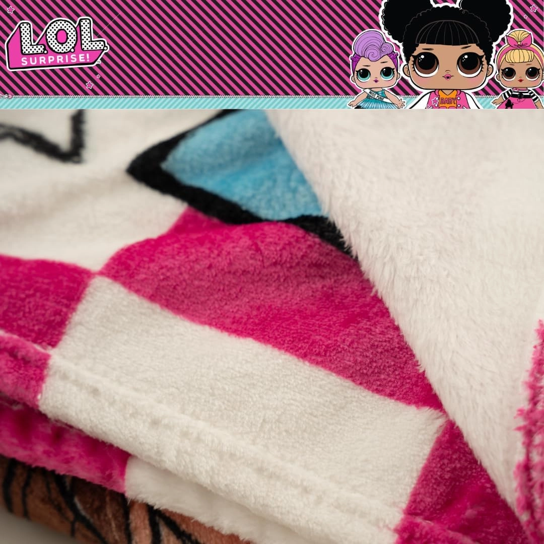 Franco LOL Surprise! Kids Bedding Super Soft Plush Throw Blanket, 46 in x 60 in, (Officially Licensed Product)