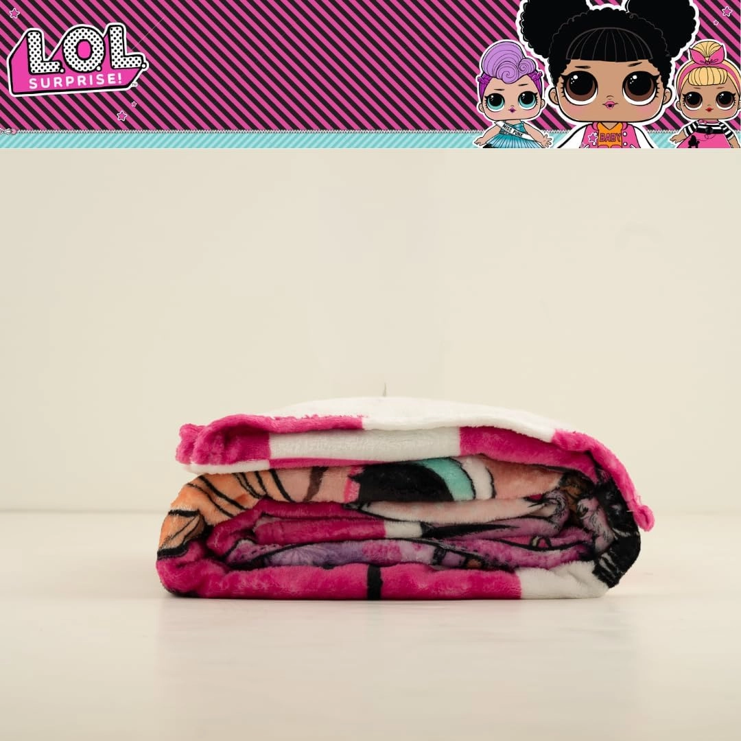 Franco LOL Surprise! Kids Bedding Super Soft Plush Throw Blanket, 46 in x 60 in, (Officially Licensed Product)