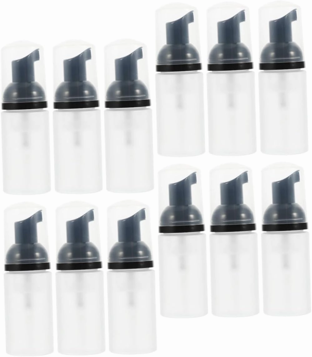 FRCOLOR 15PCS Empty Foaming Dispenser Bottles Travel Pump Bottles for Hand Soap Mousse Liquid Lightweight Portable Easy to Fill for Home the Go Use