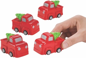 Fun Express Christmas Pull-Back Trucks – Festive Holiday Toys with Easy Pullback Action – Stocking Stuffers Party Favors Classroom Rewards or Kids' Gifts – Perfect for Holiday Celebrations – 12 Pieces