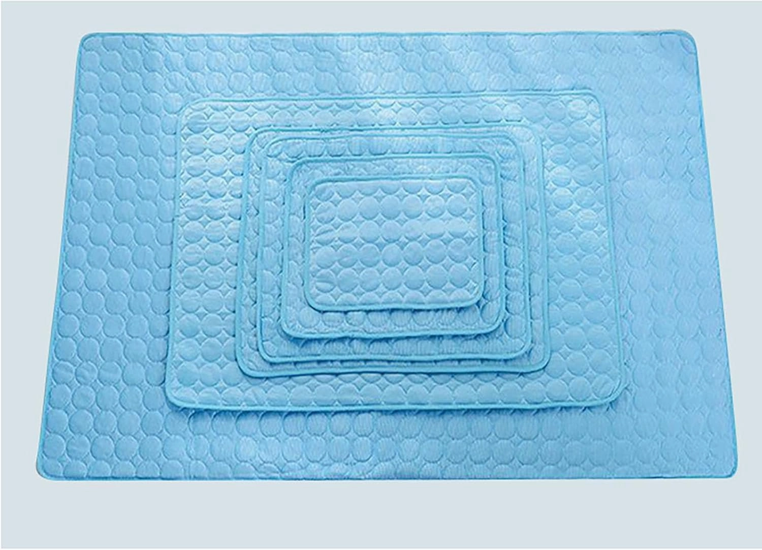 Furry Basics Dog Cooling Mat, Furry Basics Cooling mat, Cool Dog Bed for Summer, Washable & Portable Pet Soft Pad, Non-Slip Summer Mat (Blue,59 * 39.3inch)