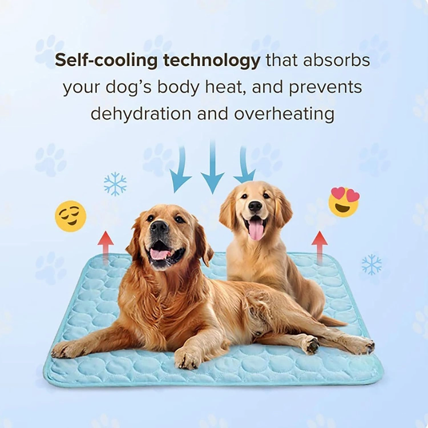 Furry Basics Dog Cooling Mat, Furry Basics Cooling mat, Cool Dog Bed for Summer, Washable & Portable Pet Soft Pad, Non-Slip Summer Mat (Blue,59 * 39.3inch)