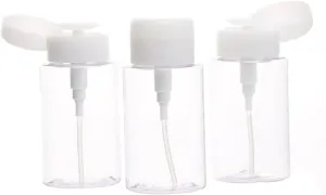 GALPADA 4pcs Portable Makeup Remover Bottles Travel Dispensing Containers Durable Plastic for Home Outdoor Use Design for Easy Identification